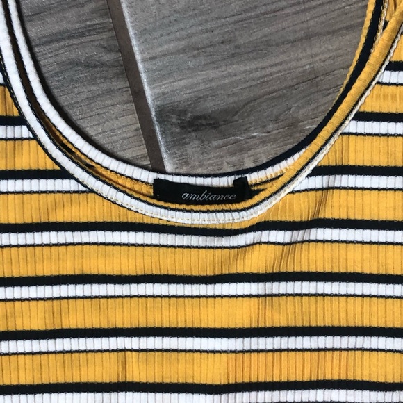 Yellow, Navy, and White Stripe Dress - Picture 4 of 4